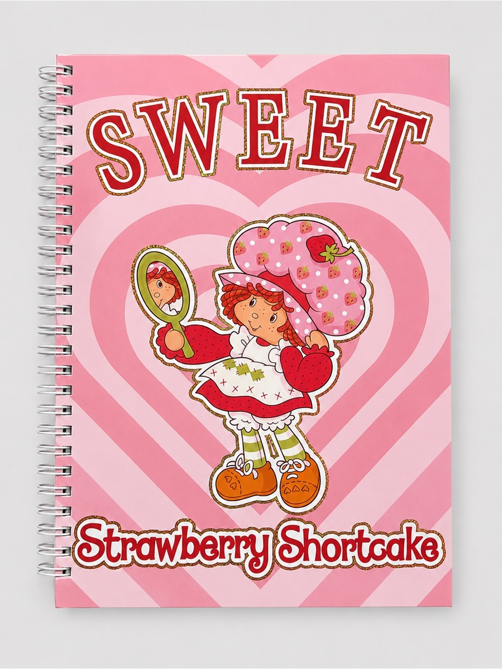Strawberry Shortcake Spiral Notebook – Lined Journal | Cute Pink Notebook